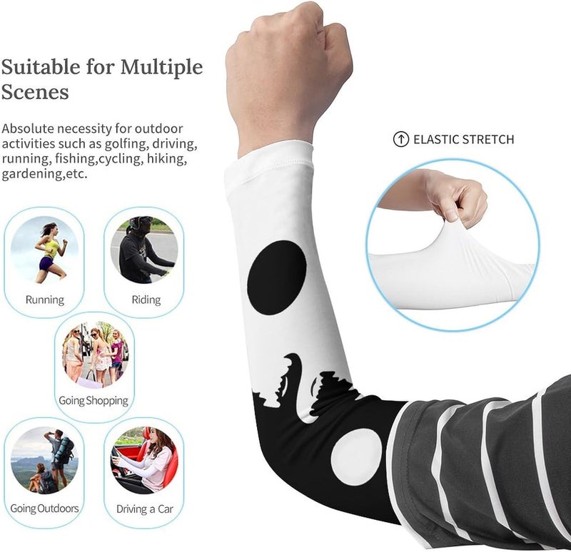 QiErDesign Marble Sports Compression Arm Sleeves for Men & Women - Youth Arm Sleeve Baseball Volleyball Sleeves & Basketball Sleeve - Image 2